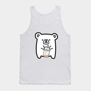 Baby Polar Bear Loves Boba Tea! Tank Top